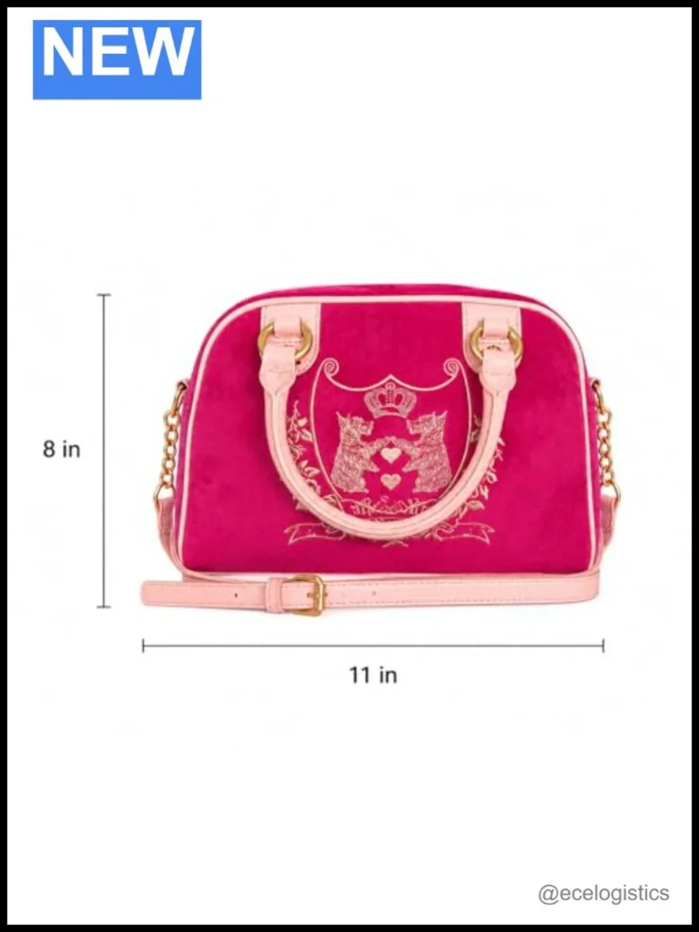 Faux Leather Velvet Satchel Handbag with Crossbody Strap, Tote Purse